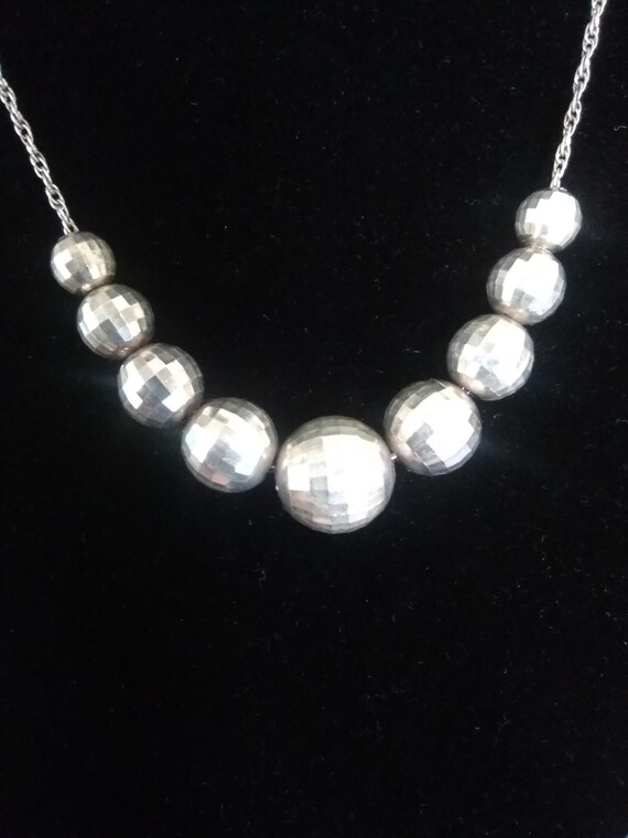 Gorgeous strobe effect sterling silver graduated … - image 3