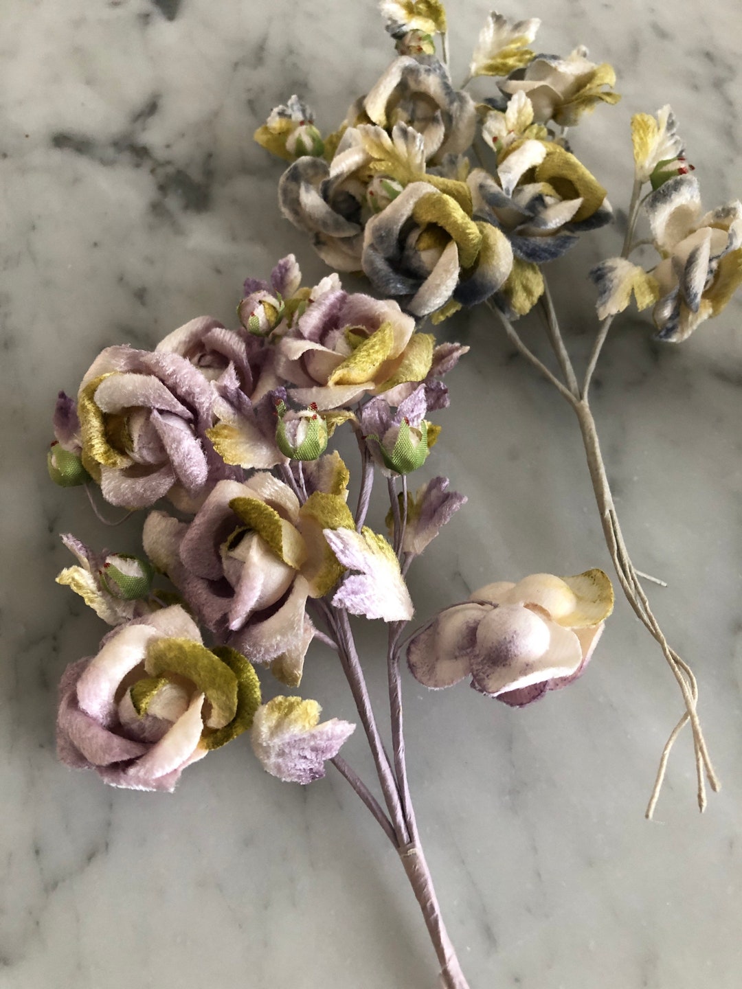 Silk Flower Roses Bouquets NOS for Millinery or Corsage Making Etsy