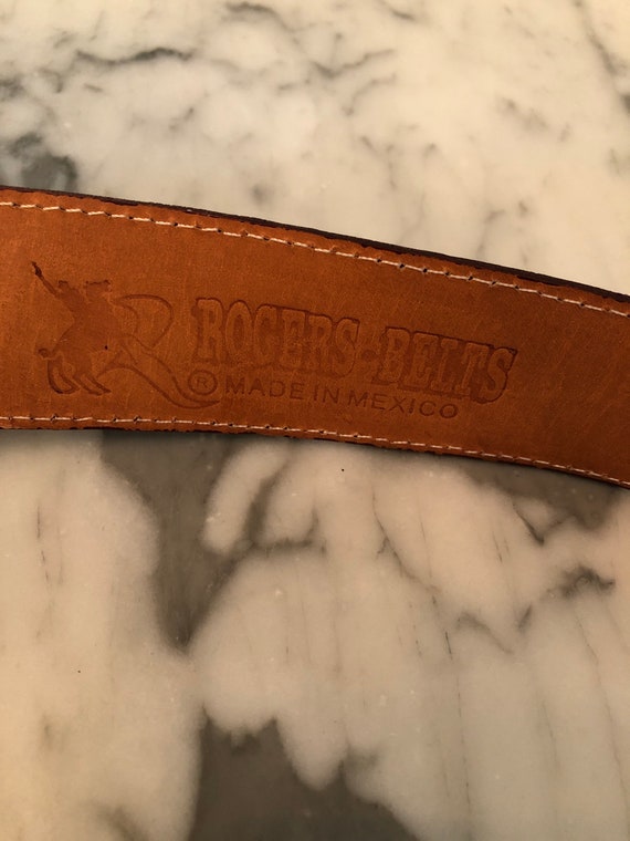 Gorgeous Rogers belts brown alligator belt, sz32 - image 5