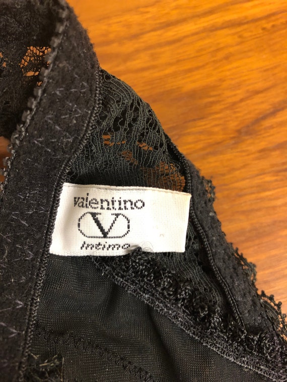 Vintage Valentino intimates black lace bra, 1950s… - image 9