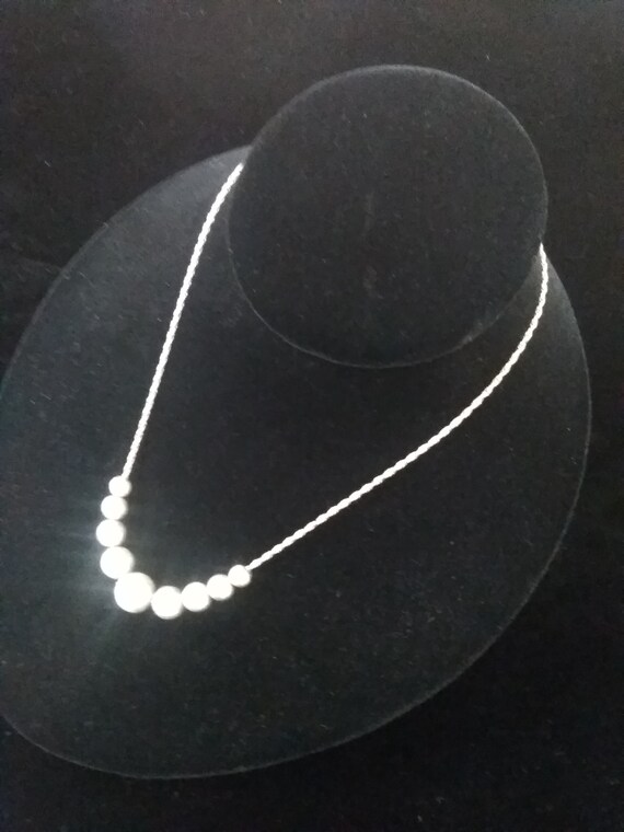 Gorgeous strobe effect sterling silver graduated … - image 2