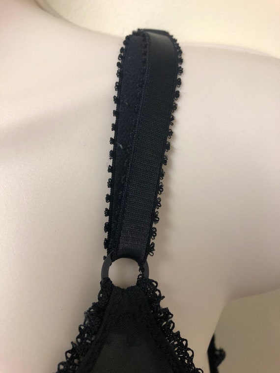Vintage Valentino intimates black lace bra, 1950s… - image 8