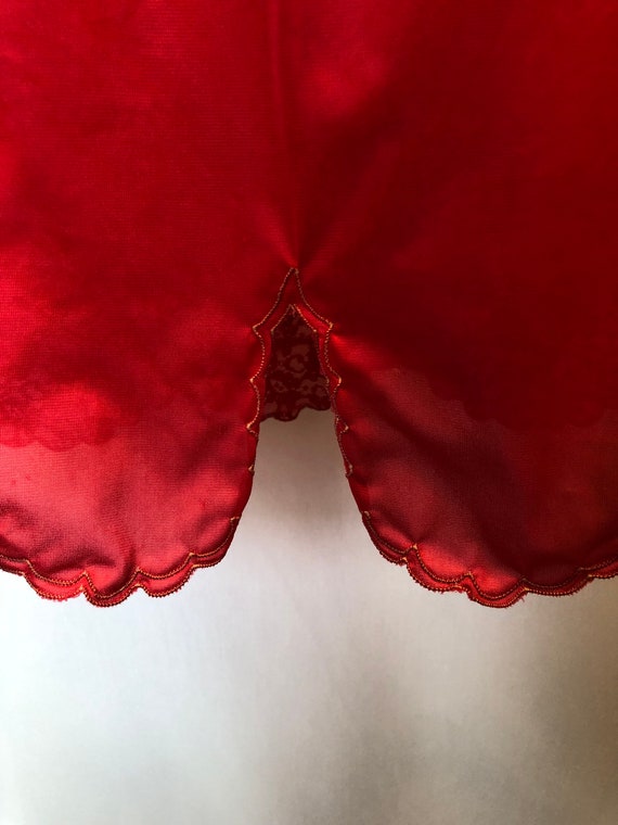 Red divine half slip Charmode nylon silk and lace… - image 5