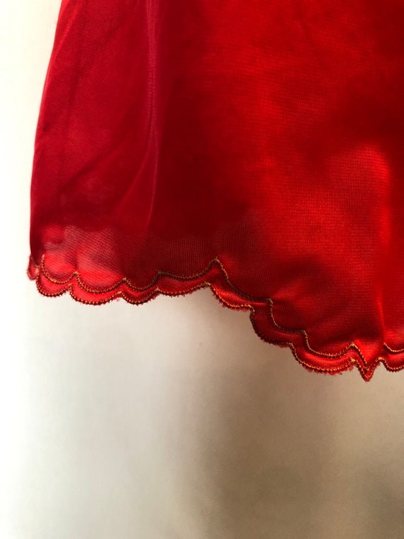 Red divine half slip Charmode nylon silk and lace… - image 3