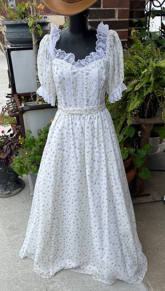 Gunne sax cottagecore long peasant dress with lac… - image 1