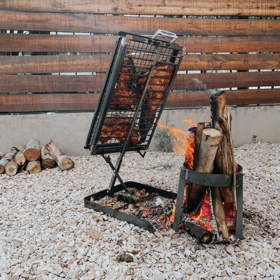 Heavy Duty Iron Cross Argentinian Asador Grill Made in Argentina Premium Argentine  Grill Parrilla Asado Fully Disassembled 