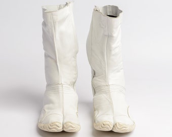 Tabi Mary Jane Guidi Jikatabi Tabi Ballet Flats Women's Leather Tabi White Leather Boots