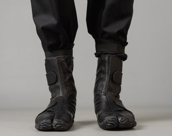 Handmade Leather Tabi Shoes 2025 - Minimalist Japanese Style