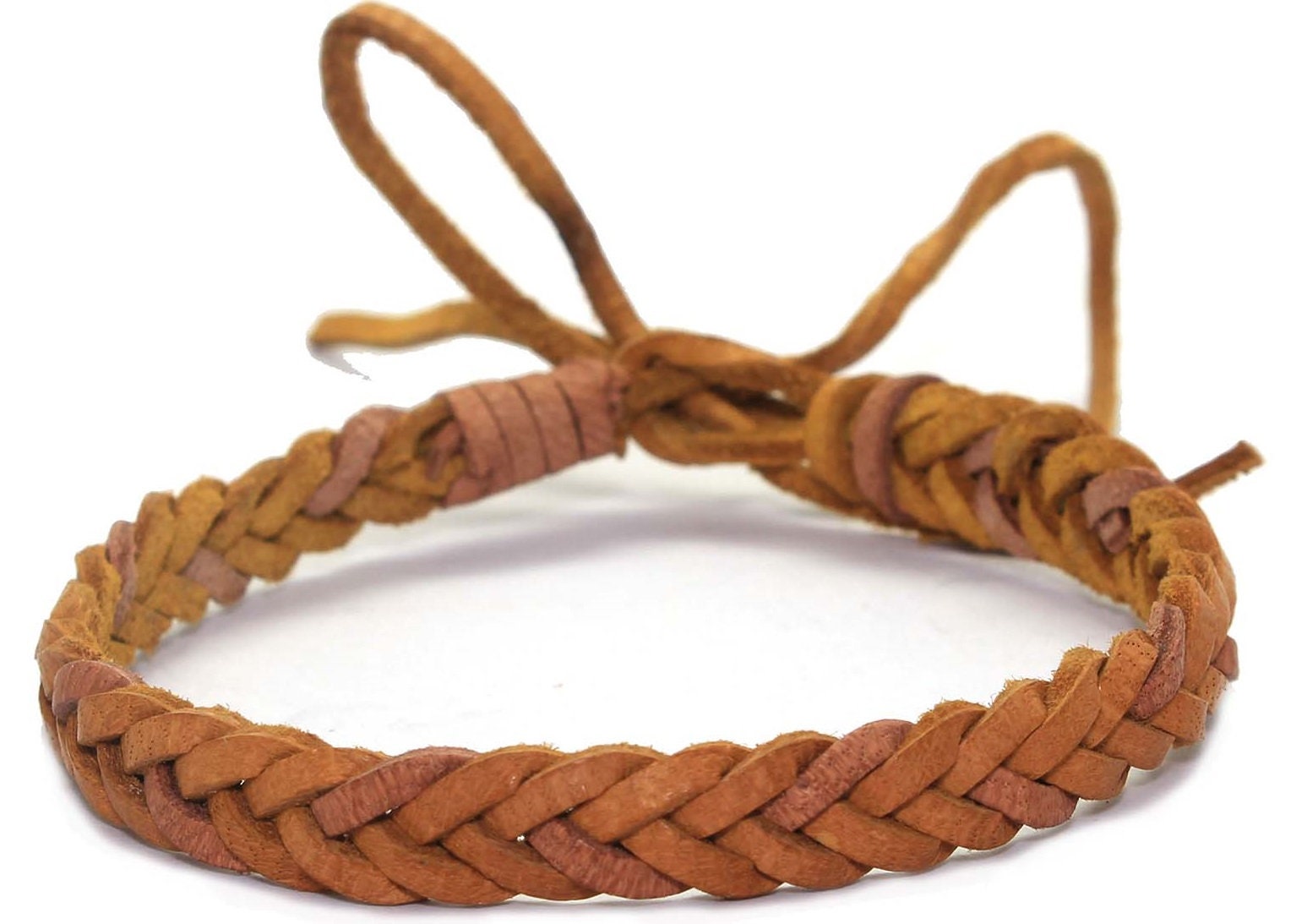 Leather Plaited Bracelet Wristband MENS BOYS LADIES GIRLS surfer *Choose Colour*