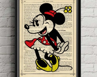 mickey mouse print mickey dictionary print mickey printable etsy