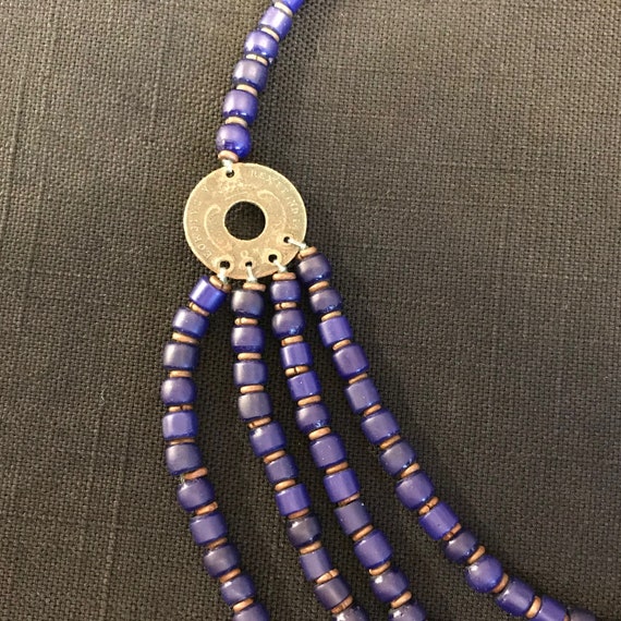 Antique Lapis Lazuli Beaded Necklace NEW PRICE! - image 4