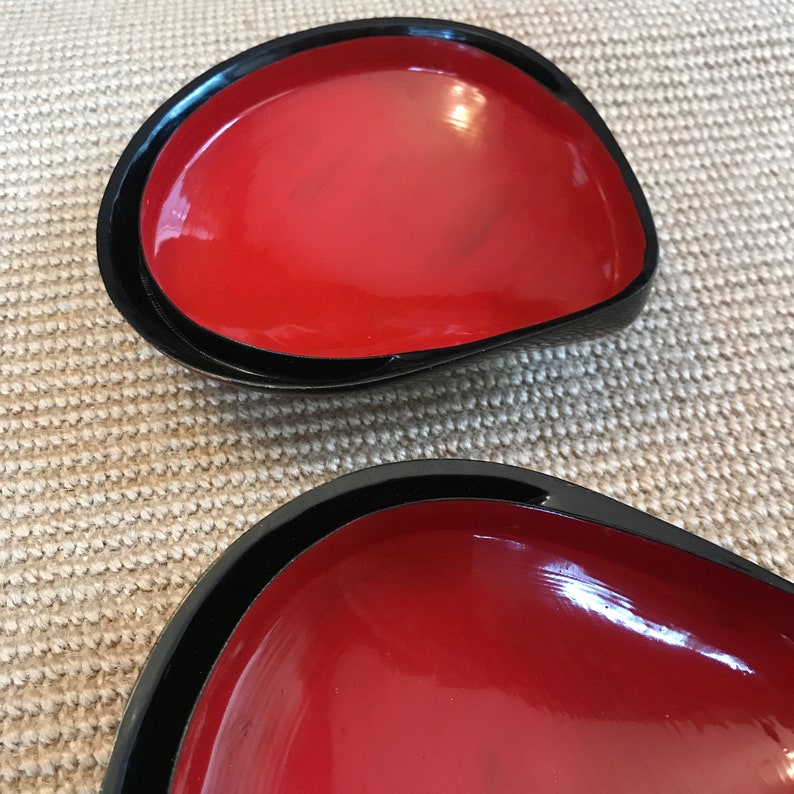 Urushi Wooden Shell Box Set Japanese Lacquerware - Etsy