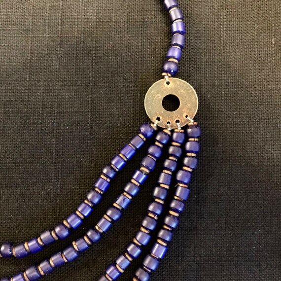 Antique Lapis Lazuli Beaded Necklace NEW PRICE! - image 5