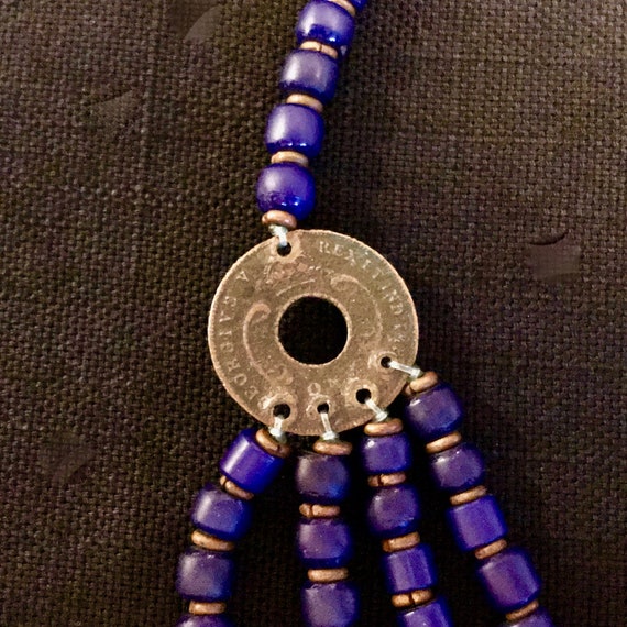 Antique Lapis Lazuli Beaded Necklace NEW PRICE! - image 3