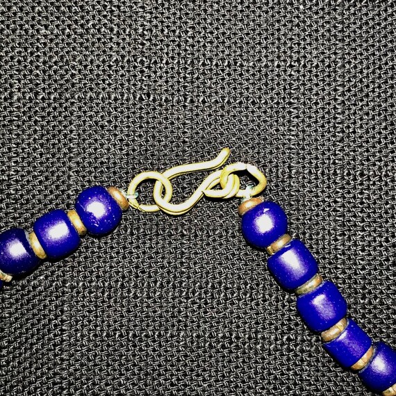 Antique Lapis Lazuli Beaded Necklace NEW PRICE! - image 6