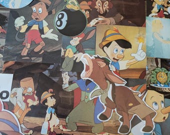 Pinocchio 30pc classic Disney ephemera paper cut pack, fussy cut and die cut ,ideal for junk journals, card making, collage & scrapbooking