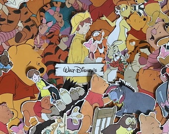 Disney's Winnie the Pooh ephemera, embellishments 50 piece pack of fussy cut images, for scrapbooking, card making, journals