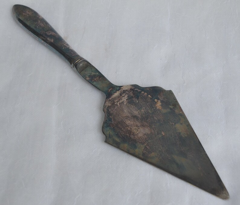 11-58 Long Needs Polishing Cleaning eb3315 Cake Server Vintage Leonard Silverplated Korea