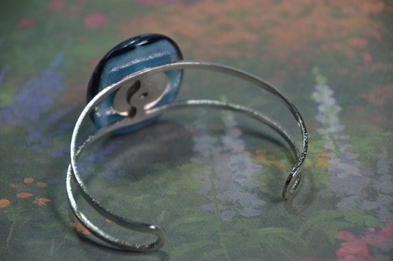 Dichroic Glass Cuff Bracelet Blues Purples jb13-10 - image 4