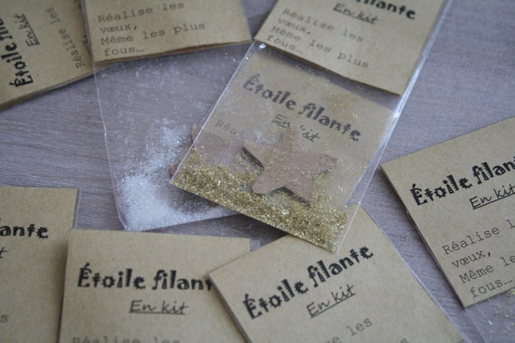 Etoile Filante En Kit Message Positif Idée Cadeau De Noël Mini Carte Pensée Positive Porte Bonheur Marque Page Carte De Voeux