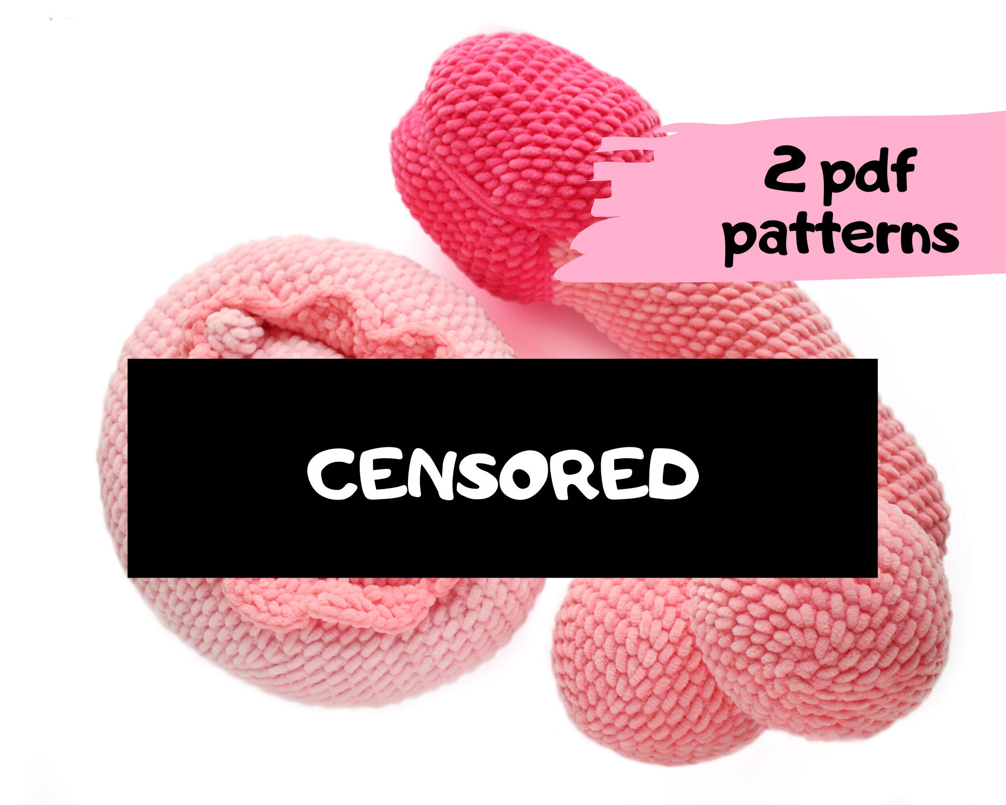 2 In 1 Mature Crochet Vulva And Penis Pattern Pdf Amigurumi Etsy