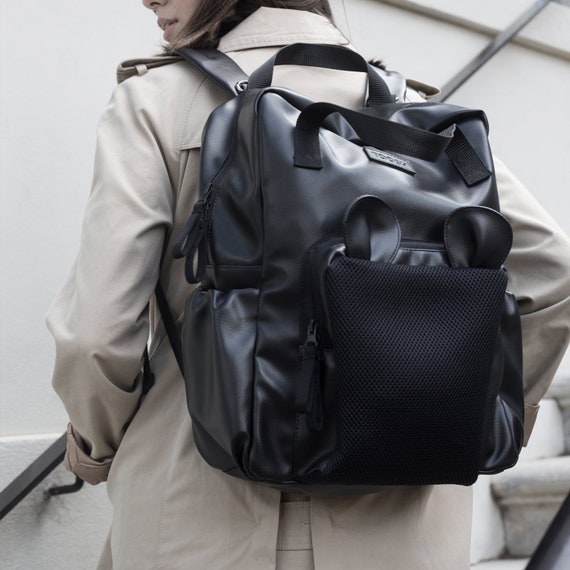 black backpack stylish