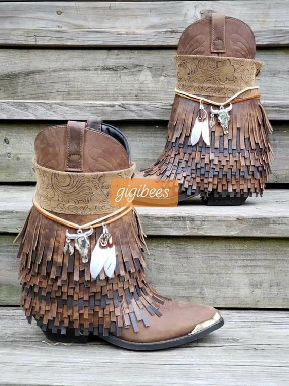 fringe boot covers