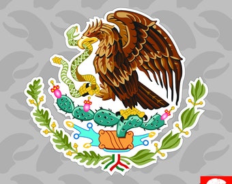 Mexican American Distressed Eagle Snake Mexican Flag T-shirt