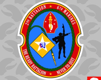 USMC Marine Corps 2nd Battalion 7th Marine Regiment Decal Sticker