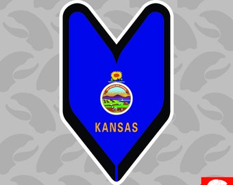 Kansas Concealed Carry Permit Holder Sticker Decal Vinyl 2a permited v2