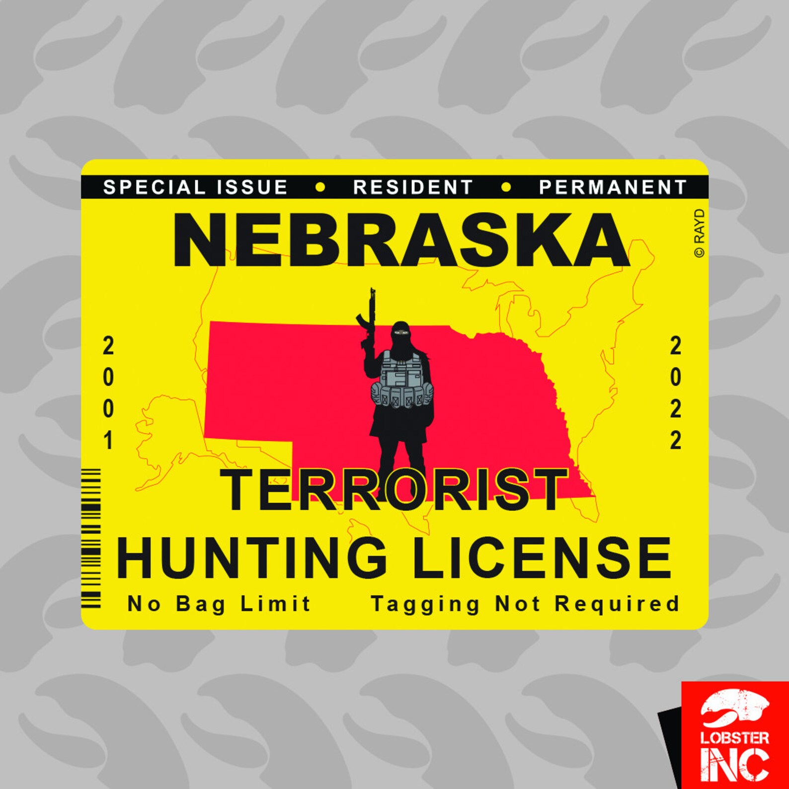 Nebraska Terrorist Hunting Permit Sticker Self Adhesive Vinyl Etsy