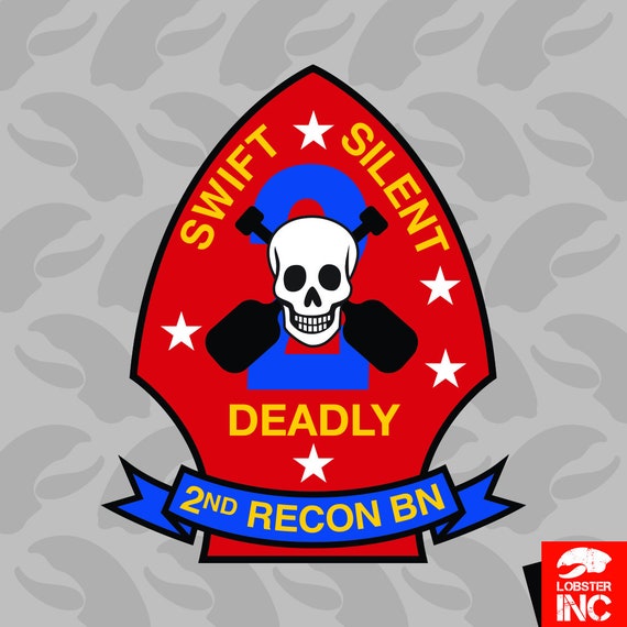 2nd Recon Battalion USMC Marine Sticker Self Adhesive Vinyl Etsy
