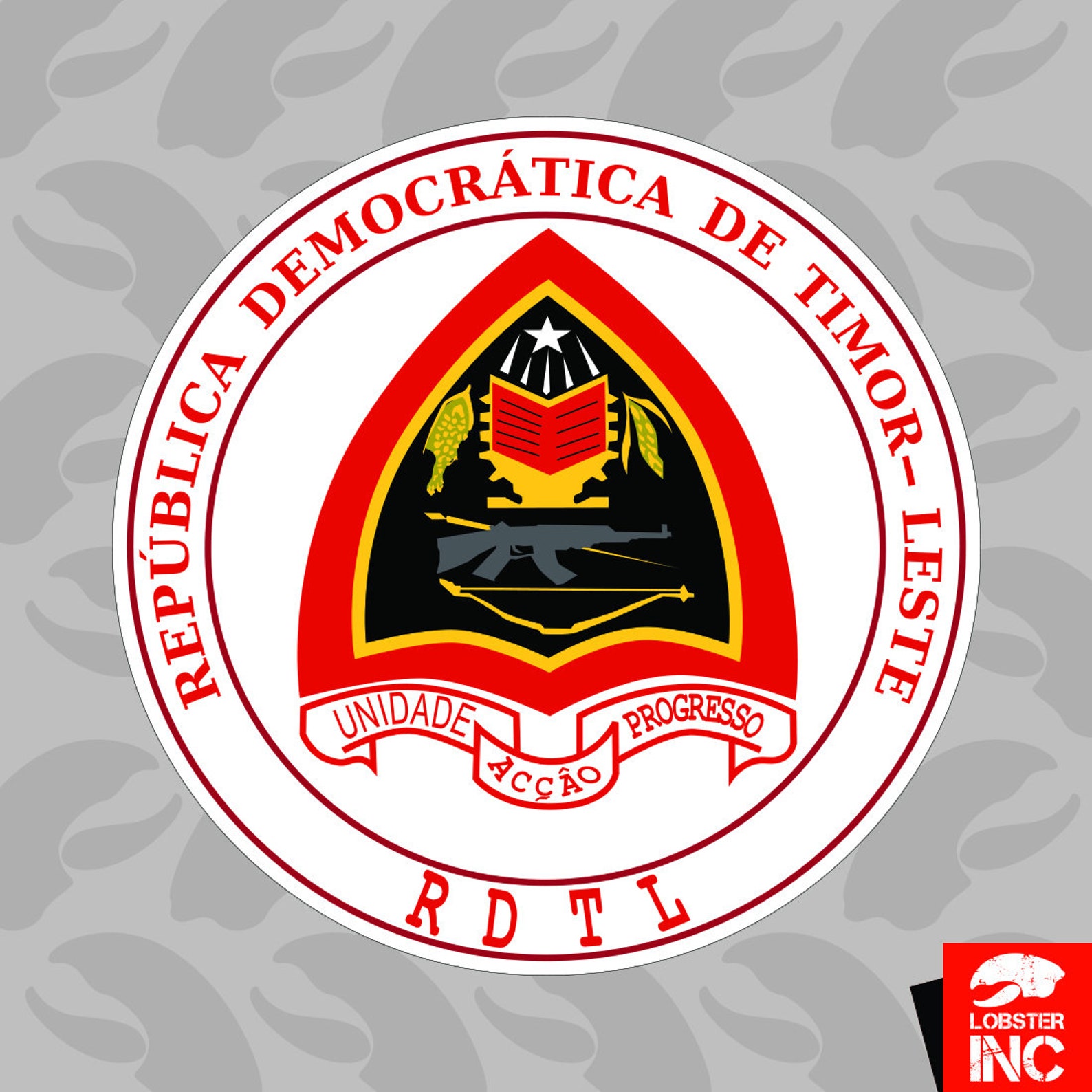 East Timorese Coat of Arms Sticker Self Adhesive Vinyl East | Etsy