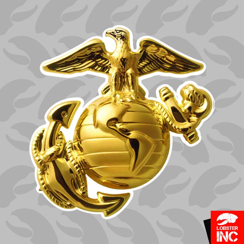 USMC EGA Gold Sticker Self Adhesive Vinyl Eagle Globe Anchor Etsy