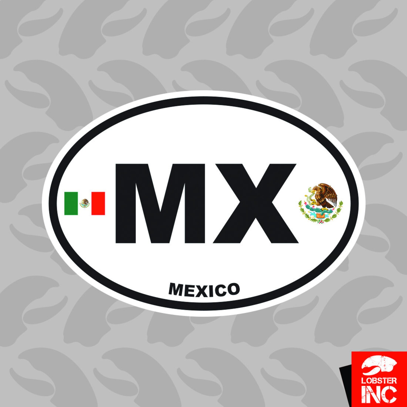 Mexico Oval Sticker Self Adhesive Vinyl Mexican Country Code Etsy