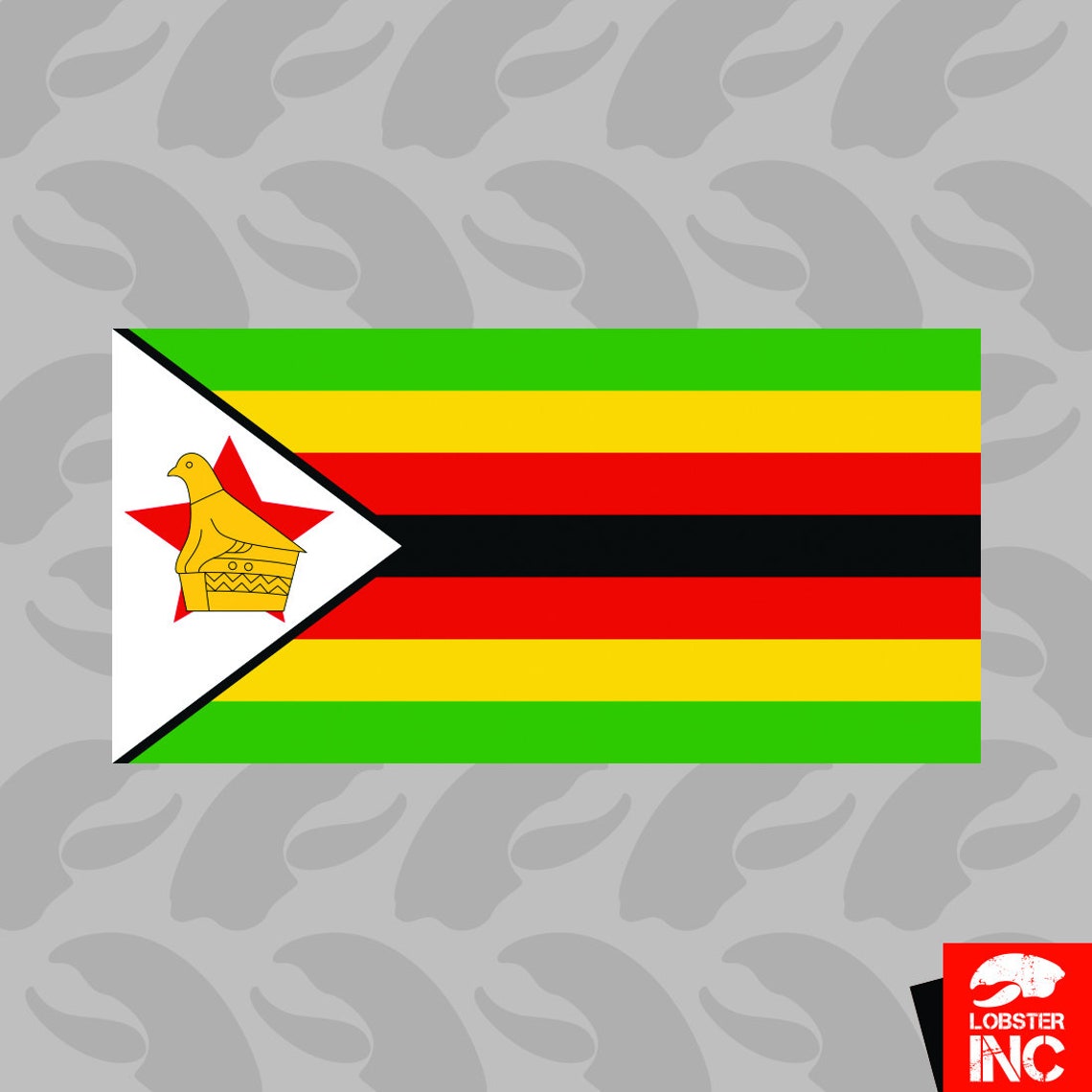 Zimbabwean Flag Sticker Self Adhesive Vinyl Zimbabwe ZWE ZW Etsy