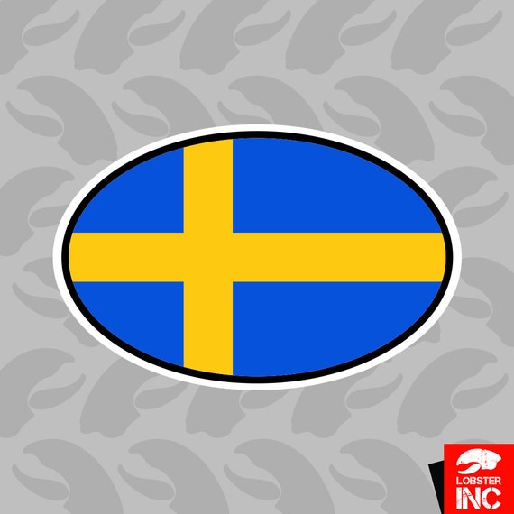 S Sweden Country Code Oval Sticker Decal Vinyl Swedish Euro
