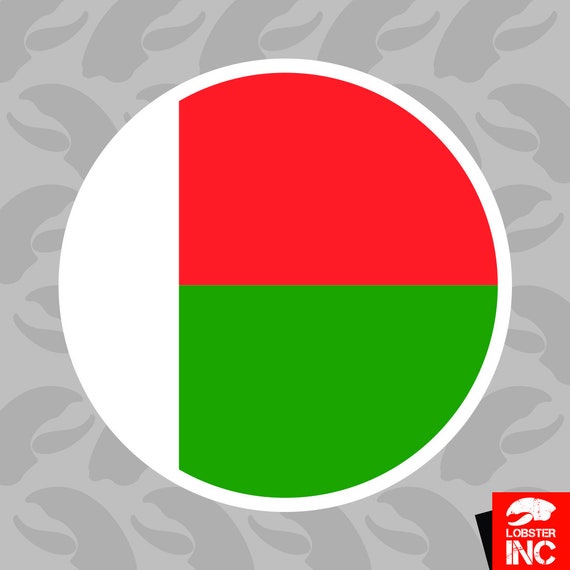 MADAGASCAR COUNTRY VINYL FLAG DECAL STICKER
