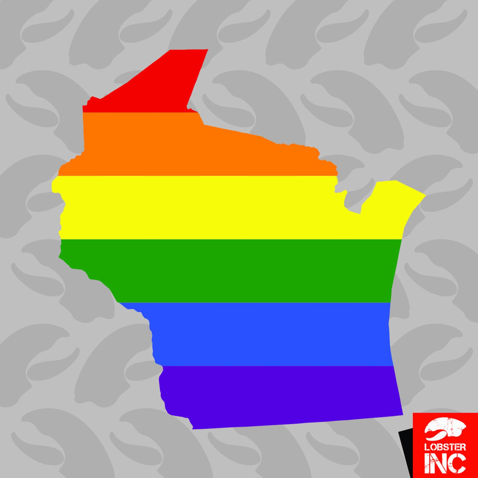 Wisconsin State Shaped Gay Pride Rainbow Flag Sticker Self Etsy