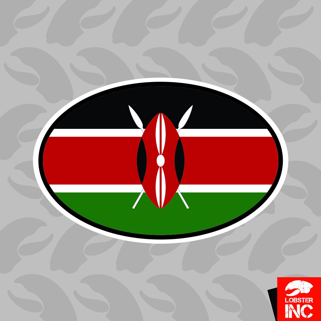 Kenya Oval Sticker Self Adhesive Vinyl Kenyan Country Code Etsy