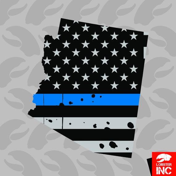 Distressed New York State Shaped Subdued US Flag Thin Blue Line Sticker police