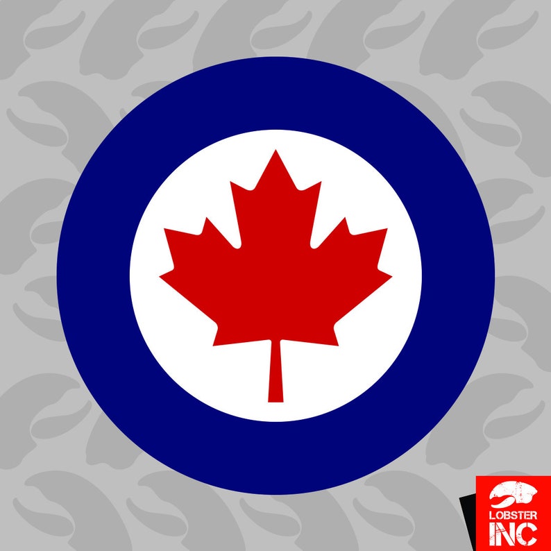 Royal Canadian Air Force Roundel Sticker Self Adhesive Vinyl Etsy Canada