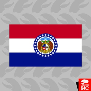 Missouri Flag Sticker Decal Vinyl state missourian MO