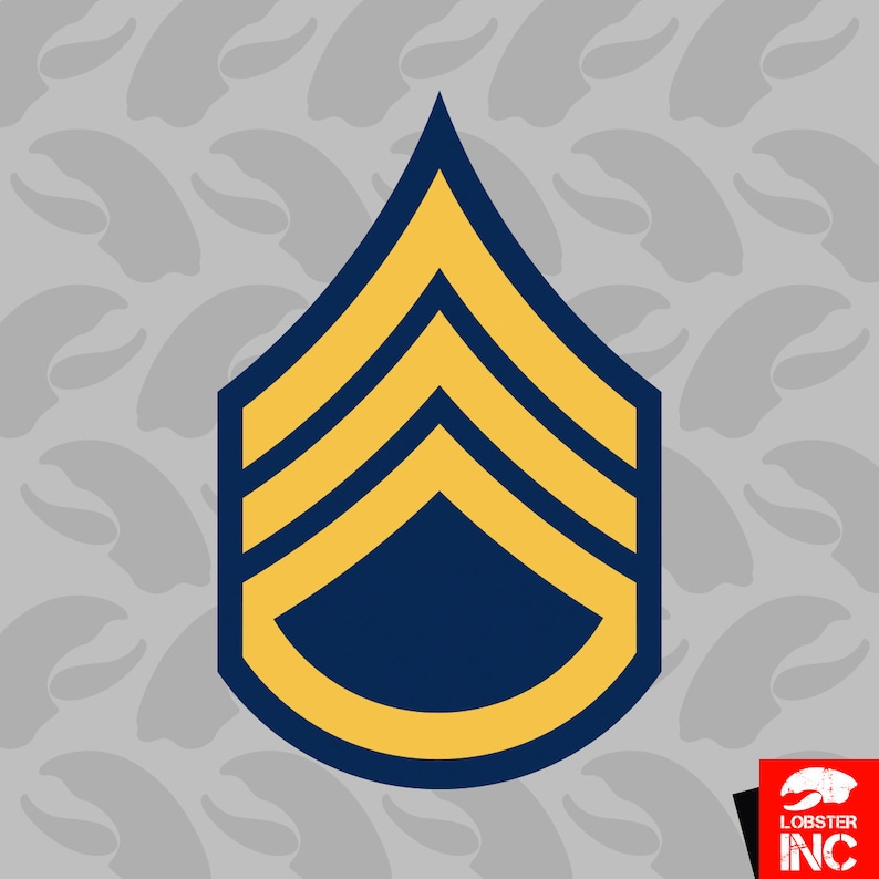 E6 Staff Sergeant Insignia Sticker Self Adhesive Vinyl United Etsy