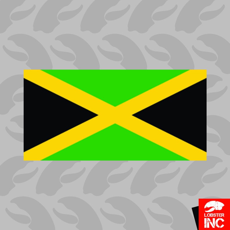 Jamaican Flag Sticker Self Adhesive Vinyl Jamaica Jm Jam Etsy