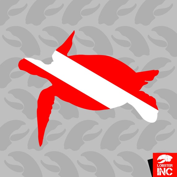 Diving Flag Diver Vinyl Sticker Decal Car Laptop Window Wall