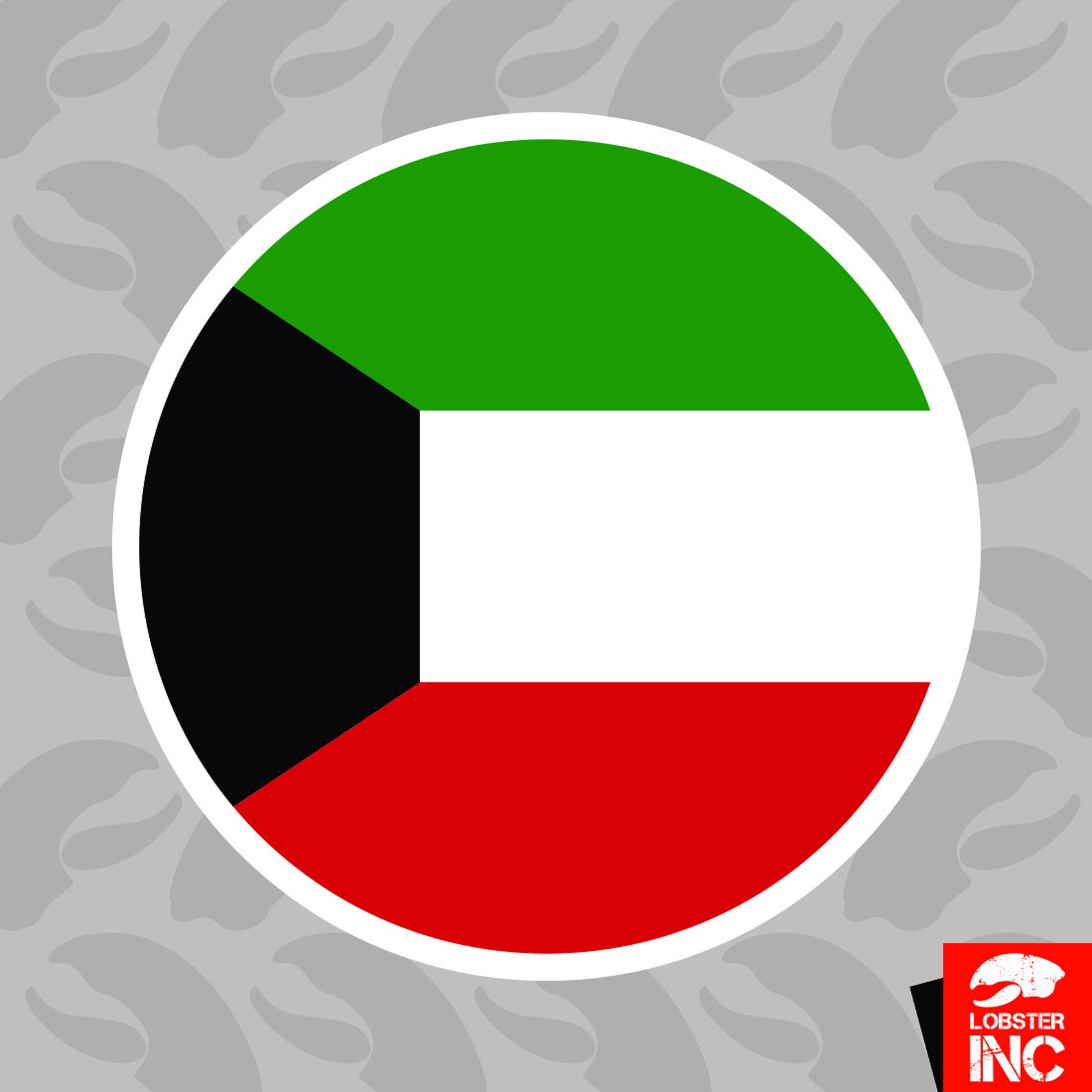 Round Kuwaiti Flag Sticker Self Adhesive Vinyl Kuwait KWT KW Etsy