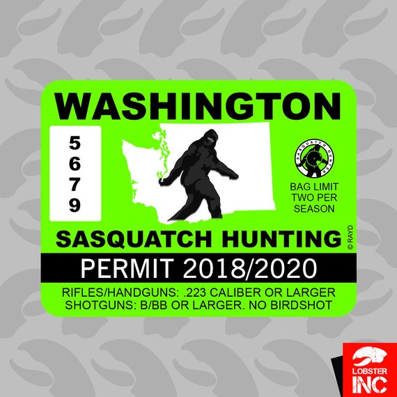 Washington State Bigfoot Sasquatch Sticker