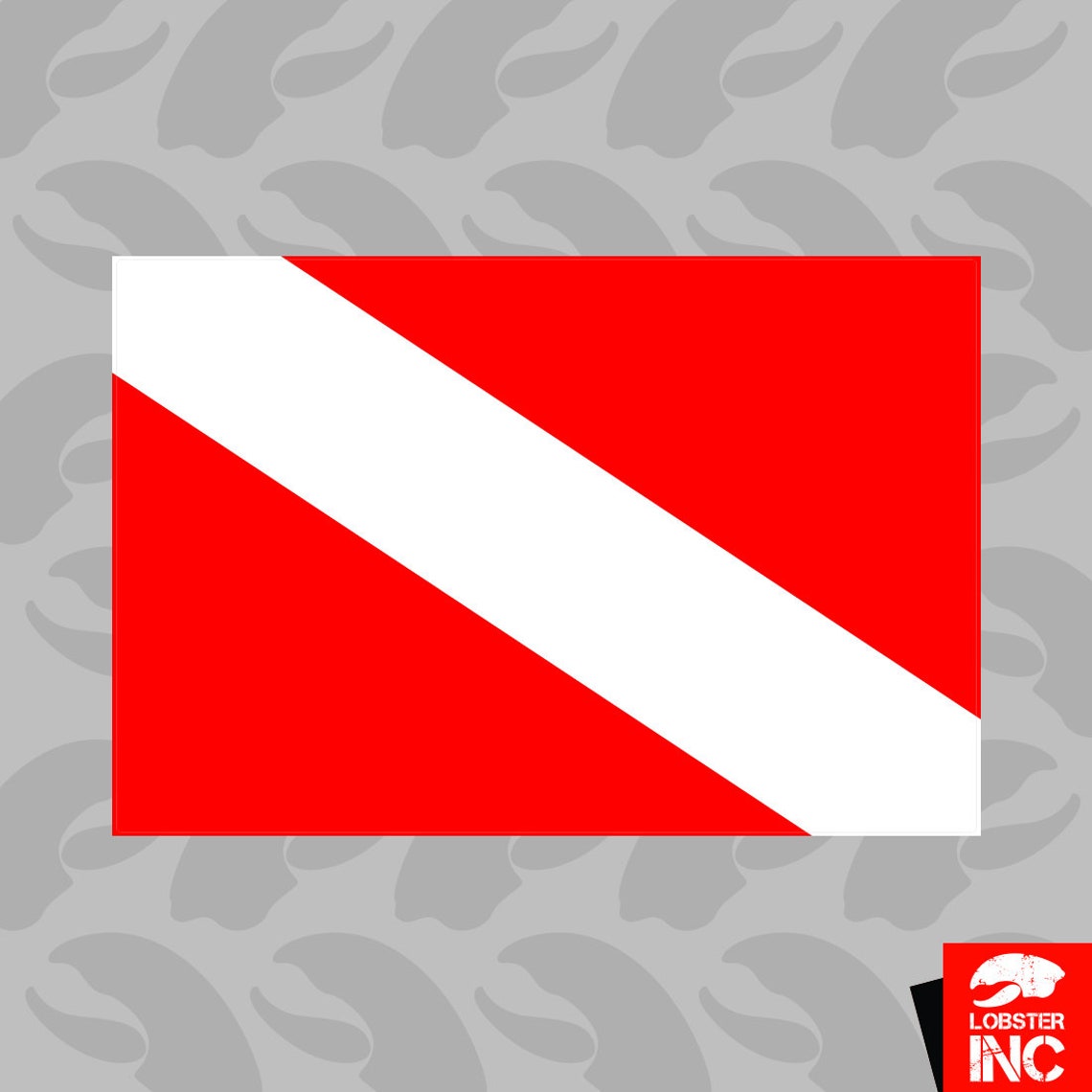 Dive Flag Sticker Self Adhesive Vinyl Scuba Diving 1 C135 Etsy