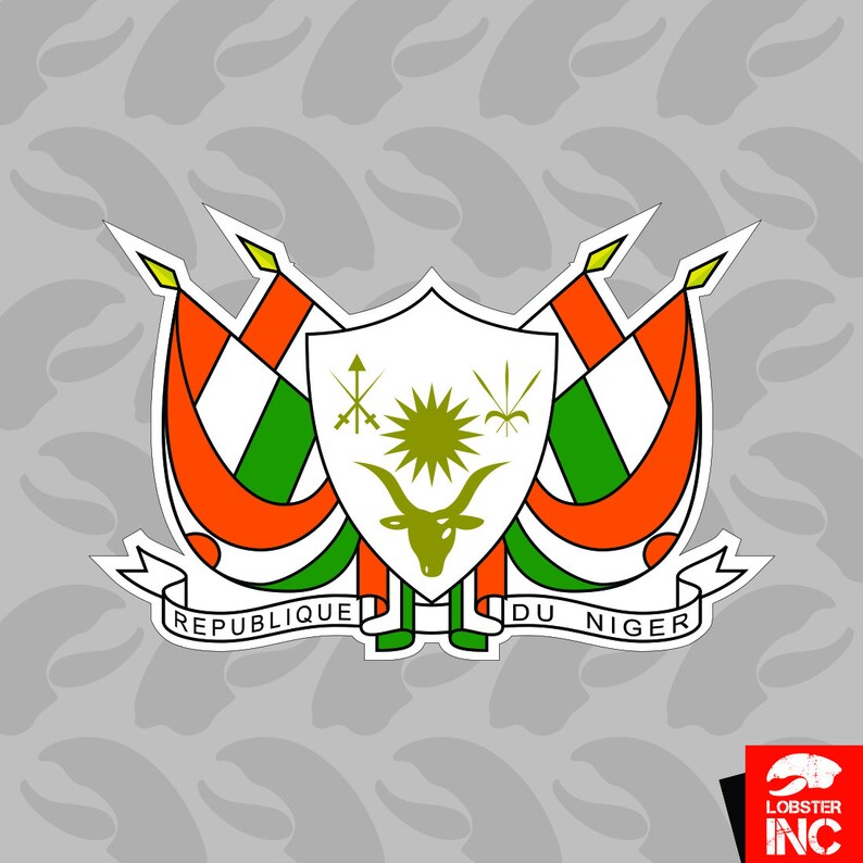 Nigerien Coat of Arms Sticker Self Adhesive Vinyl Niger Flag Etsy